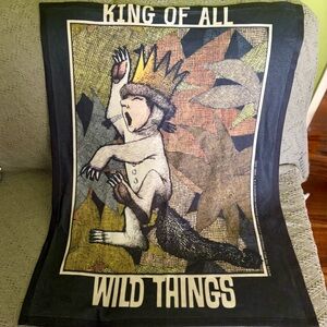 “King Of All Wild Things” Fleece Blanket, Where the Wild Things Are, 30” x 39”